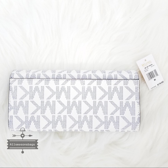 Michael Kors Jet set Carryall Wallet navy Vanilla - Picture 3 of 6